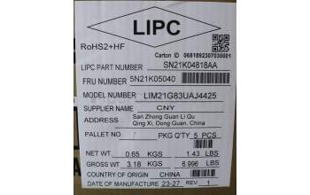 Lenovo 5N21K05040 NB_KYB CS23 NM TOP,BK-BL,CHY,UKR