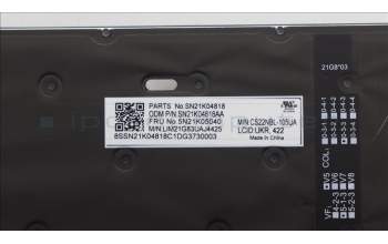 Lenovo 5N21K05040 NB_KYB CS23 NM TOP,BK-BL,CHY,UKR