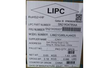 Lenovo 5N21K05054 Keyboard Internal, Hebrew, Non-BackLight, US