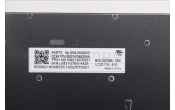 Lenovo 5N21K05057 Keyboard Internal, Italian, Non-BackLight, UK