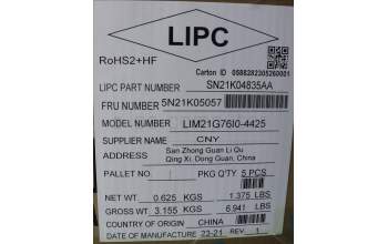 Lenovo 5N21K05057 Keyboard Internal, Italian, Non-BackLight, UK