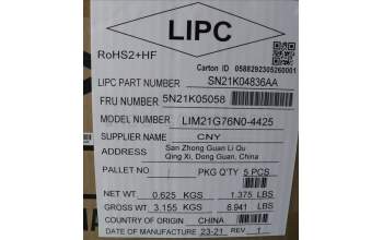 Lenovo 5N21K05058 Keyboard Internal, Norwegian, Non-BackLight, UK