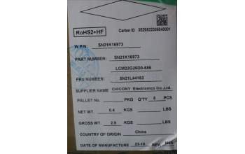 Lenovo 5N21L44183 Keyboard Internal, German, Black, Non-Backlight, UK