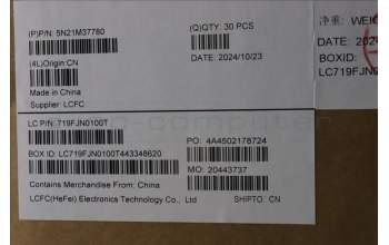 Lenovo 5N21M37780 NB_KYB 4C4TT50N-BK-SRX-ENG