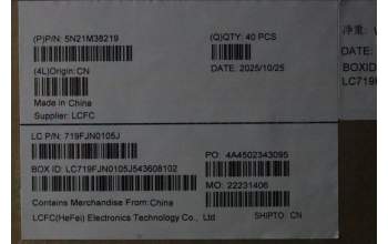 Lenovo 5N21M38219 Keyboard Internal, USA English, Black, Non-Backlight, US