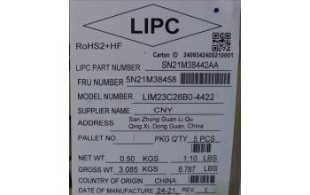 Lenovo 5N21M38458 Keyboard Internal, Belgian, Black, Non-Backlight, UK