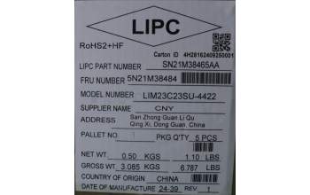 Lenovo 5N21M38484 Interne Tastatur, Russisch, Schwarz, Nicht_beleuchtet