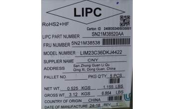 Lenovo 5N21M38538 NB_KYB 4C4TT50B-BK-CHY-DEN