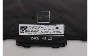 Lenovo 5N21M39911 Keyboard Internal, Spanish LA, Black, Backlight, w/Number, UK
