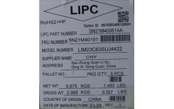 Lenovo 5N21M40191 Keyboard Internal, Russian, Black, Backlight, w/Number, US