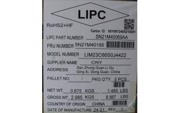 Lenovo 5N21M40195 Keyboard Internal, Swedish/Finnish, Black, Backlight, w/Number, UK