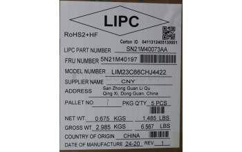 Lenovo 5N21M40197 Keyboard Internal, Swiss, Black, Backlight, w/Number, UK