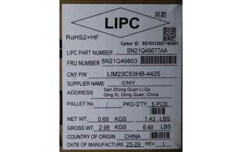 Lenovo 5N21Q49803 Interne Tastatur, Hebräisch, schwarz, Ohne_Hintergrundbeleuchtung, mit Ziffernblock