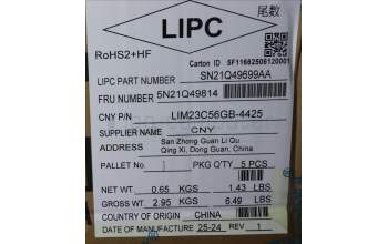 Lenovo 5N21Q49814 NB_KYB 5C6TT5SN-BK-CHY-UK