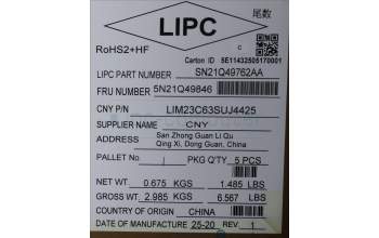 Lenovo 5N21Q49846 Interne Tastatur, Russisch, schwarz, Hintergrundbeleuchtung, mit Ziffernblock