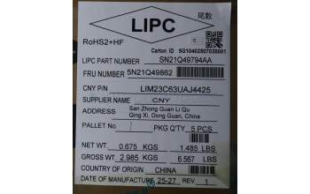 Lenovo 5N21Q49862 NB_KYB 5C6TT5SB-BK-CHY-UKR