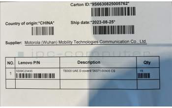 Lenovo 5S58C23430 TB300 UAE D cover&*26371-00905 CS