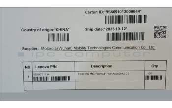 Lenovo 5S58C31634 TB361ZU MIC Frame&*7601AA002642 CS