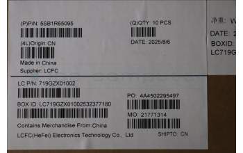 Lenovo 5SB1R65095 SPK,P16VG3,Stero,3209,YC