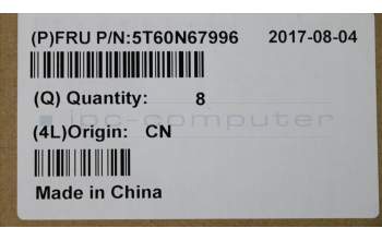 Lenovo 5T60N67996 TOUCHPAD TP Module C 80X7 W/Cable Silver