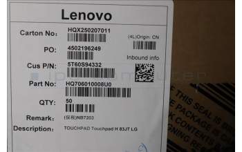 Lenovo 5T60S94332 TOUCHPAD Touchpad H 83JT LG