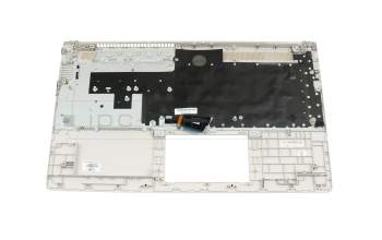 6037B0214304 Original IEC Tastatur inkl. Topcase DE (deutsch) silber/silber mit Backlight