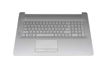 6070B1714503 Original HP Tastatur inkl. Topcase DE (deutsch) silber/silber mit Backlight (DVD)