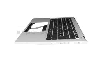 6B.KWMN8.020 Original Acer Tastatur inkl. Topcase DE (deutsch) schwarz/silber