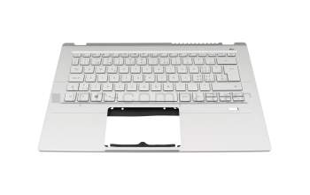 6BAB1N2015 Original Acer Tastatur inkl. Topcase CH (schweiz) silber/silber mit Backlight