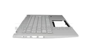 6BAB1N2015 Original Acer Tastatur inkl. Topcase CH (schweiz) silber/silber mit Backlight