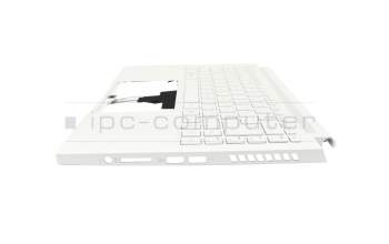 6BC5HN7011 Original Acer Tastatur inkl. Topcase DE (deutsch) weiß/weiß mit Backlight (mit Stiftfach)