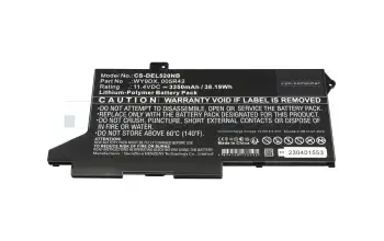 IPC-Computer Akku (11,4V 3-Zellen) kompatibel zu Dell WY9DX mit 38Wh