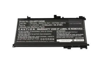 IPC-Computer Akku kompatibel zu HP 849570-541 mit 58,91Wh