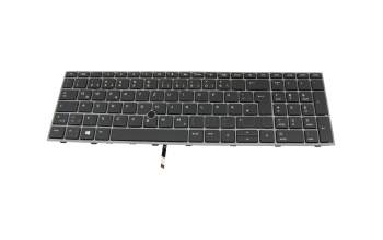 71NJA132118 HP Tastatur DE (deutsch) dunkelgrau mit Backlight und Mouse-Stick