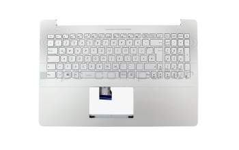 90NB0871-R31GE0 Original Asus Tastatur inkl. Topcase DE (deutsch) silber/silber mit Backlight