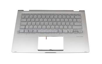 90NB0MK1-R31GE1 Original Asus Tastatur inkl. Topcase DE (deutsch) silber/silber mit Backlight