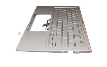 90NB0MP6-R31GE0 Original Asus Tastatur inkl. Topcase DE (deutsch) silber/silber mit Backlight