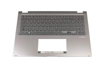90NB0NT1-R32GE0 Original Asus Tastatur inkl. Topcase DE (deutsch) schwarz/grau mit Backlight für Touchpad Modelle