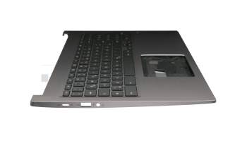 92104E67K201 Original Acer Tastatur inkl. Topcase DE (deutsch) schwarz/grau mit Backlight