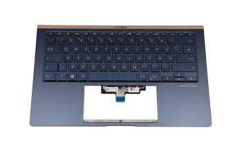 9Z.NFKBU.Q0G Original Darfon Tastatur inkl. Topcase DE (deutsch) blau/blau mit Backlight