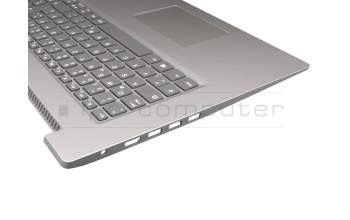 AM1JX000 Original Lenovo Tastatur inkl. Topcase DE (deutsch) grau/silber (Fingerprint)