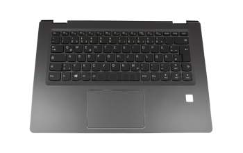 AM1R400120 Original Lenovo Tastatur inkl. Topcase DE (deutsch) schwarz/schwarz mit Backlight mit Aussparung für FingerPrint-Reader