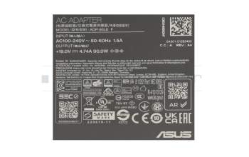 Asus VivoBook S15 K5504VN Original Netzteil 90,0 Watt