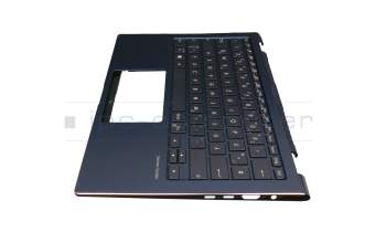Asus ZenBook Flip 13 UX362FA Original Tastatur inkl. Topcase DE (deutsch) schwarz/blau mit Backlight