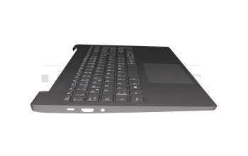 EL1K7001100 Original Lenovo Tastatur inkl. Topcase DE (deutsch) grau/grau mit Backlight (USB-C Ladeanschluss)
