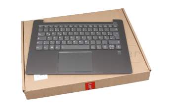 ET171000100 Original Lenovo Tastatur inkl. Topcase DE (deutsch) grau/grau mit Backlight (fingerprint)