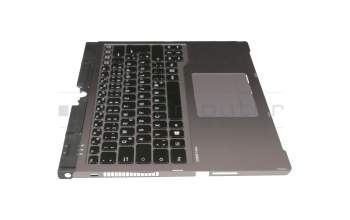 FUJ:CP713687-XX Original Fujitsu Tastatur inkl. Topcase DE (deutsch) schwarz/silber mit Backlight