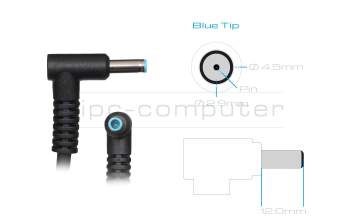 HP 14-bp100 Original Netzteil 90,0 Watt abgerundete Bauform