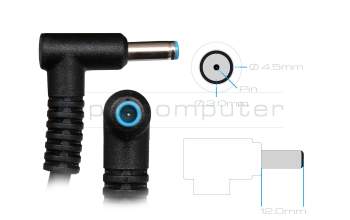 HP 14-d1000 Original Netzteil 90,0 Watt mit Adapter (4,5/7,4mm Stecker)