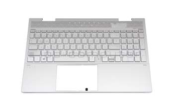 HP Envy x360 15-ed0000 Original Tastatur inkl. Topcase DE (deutsch) silber/silber mit Backlight (UMA)